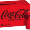 Coca-Cola Zero Sugar Soft Drink Cans 6 x 375mL [x6]